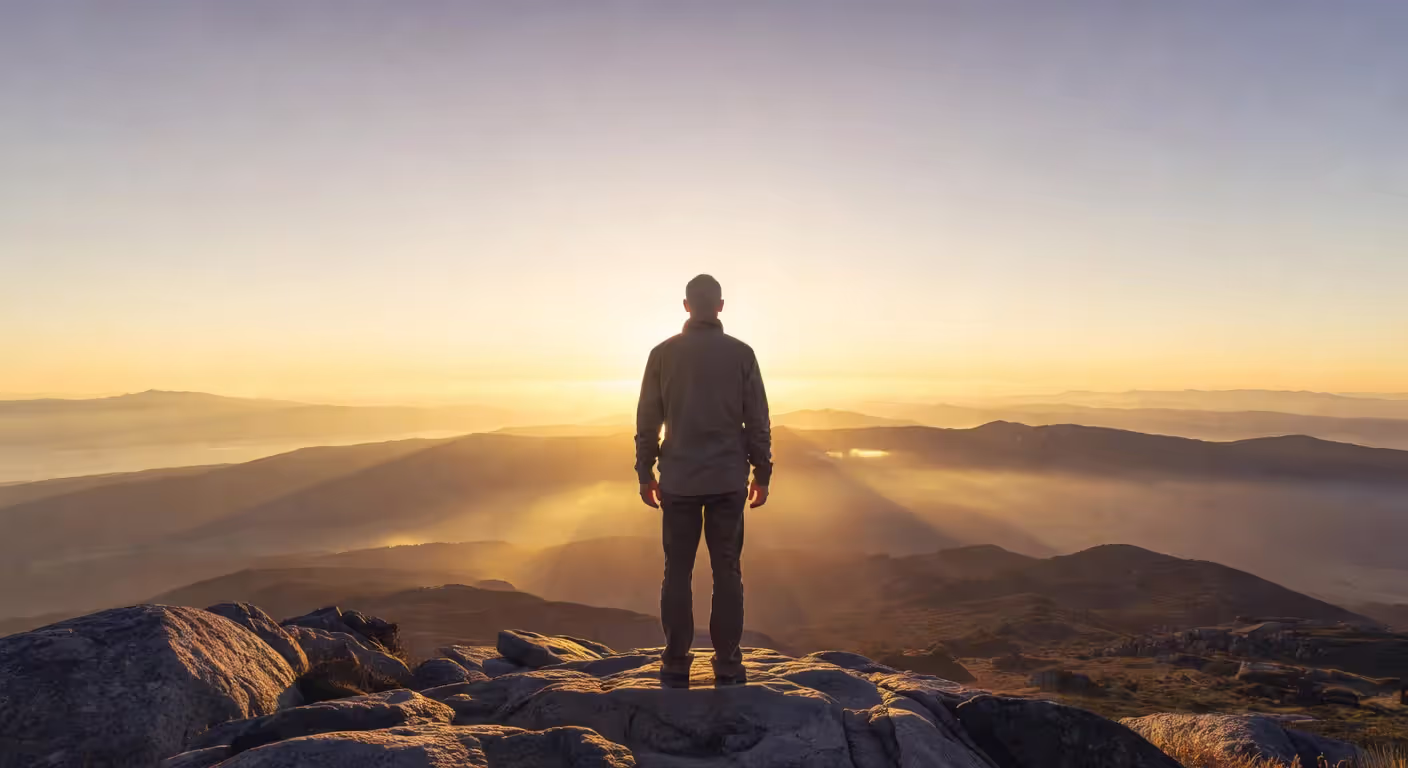 Individual experiencing personal growth and clarity during no contact