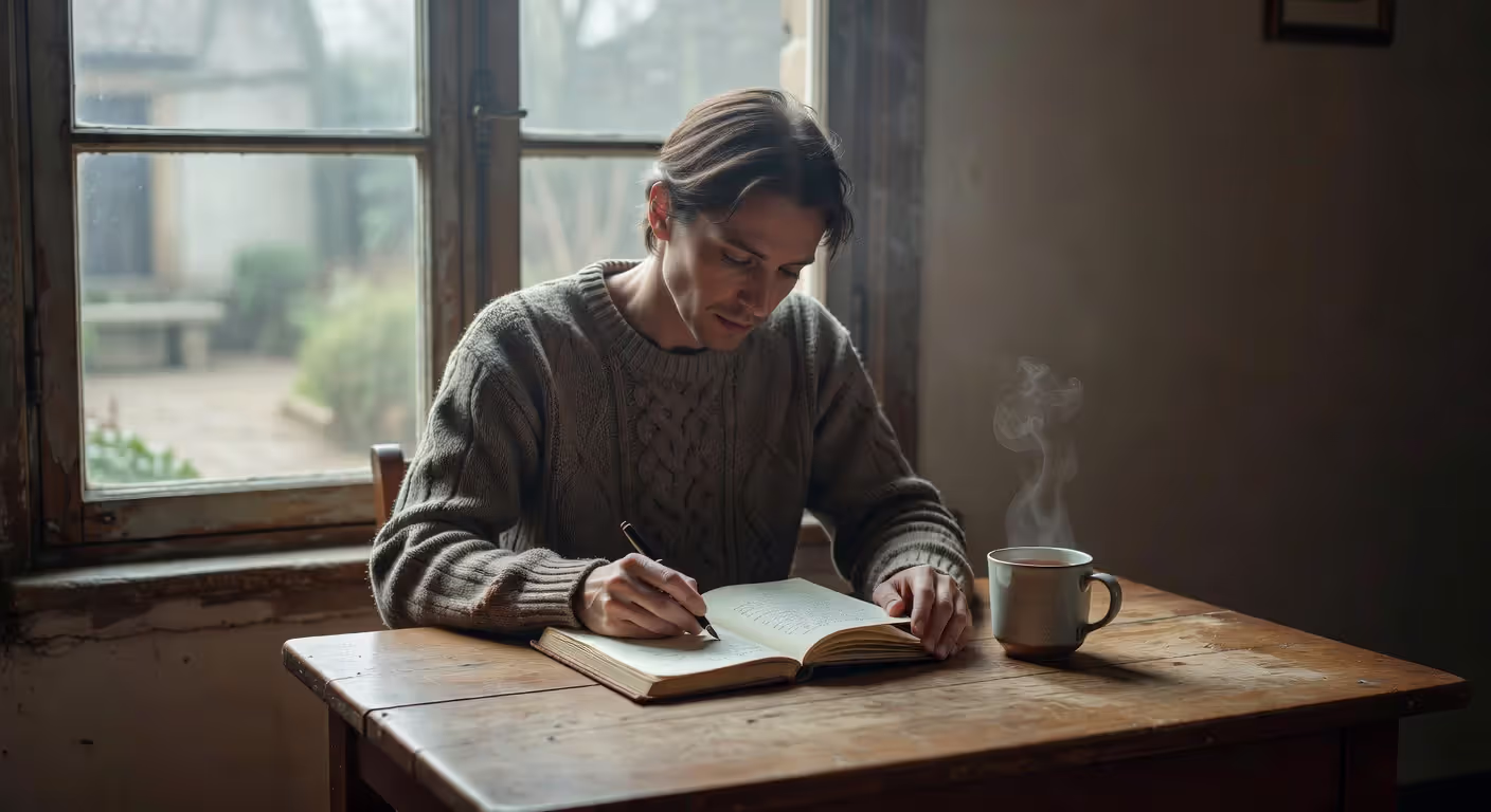 Person journaling to process emotions after infidelity