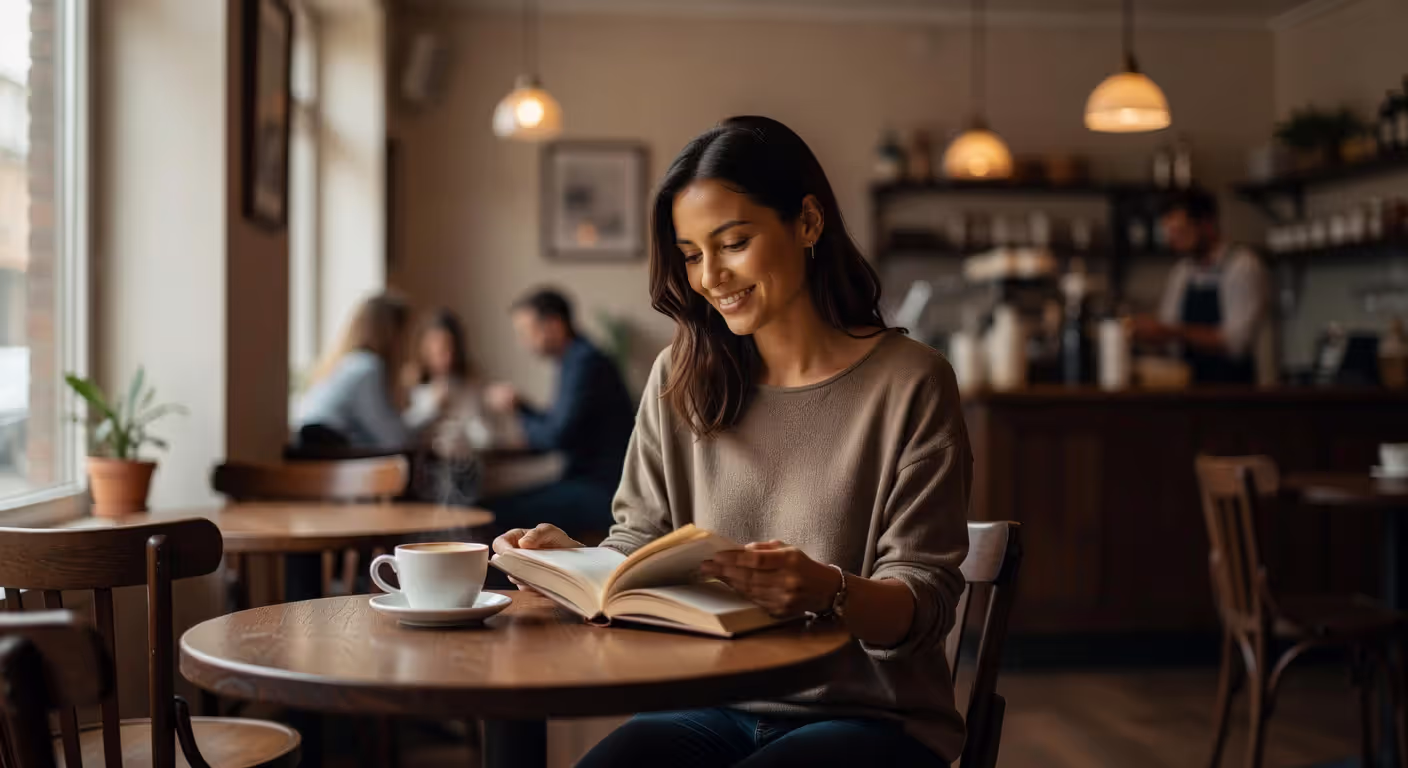 Woman enjoying solitude and personal time after breakup