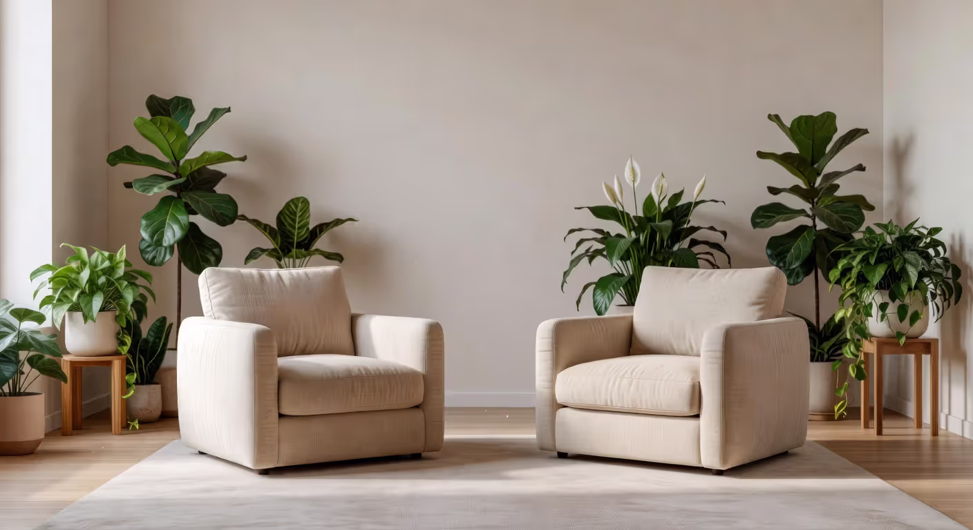 Therapy setting representing professional support for healing
