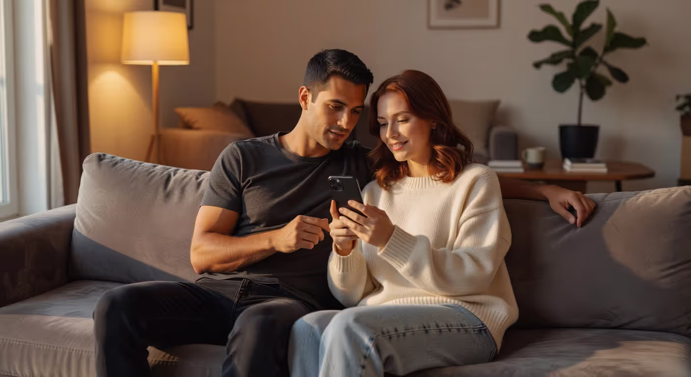 Couple sharing a thoughtful moment together