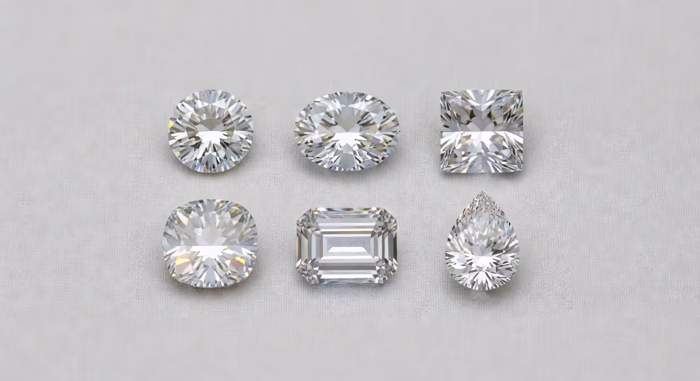 Comparison of popular engagement ring diamond shapes and cuts