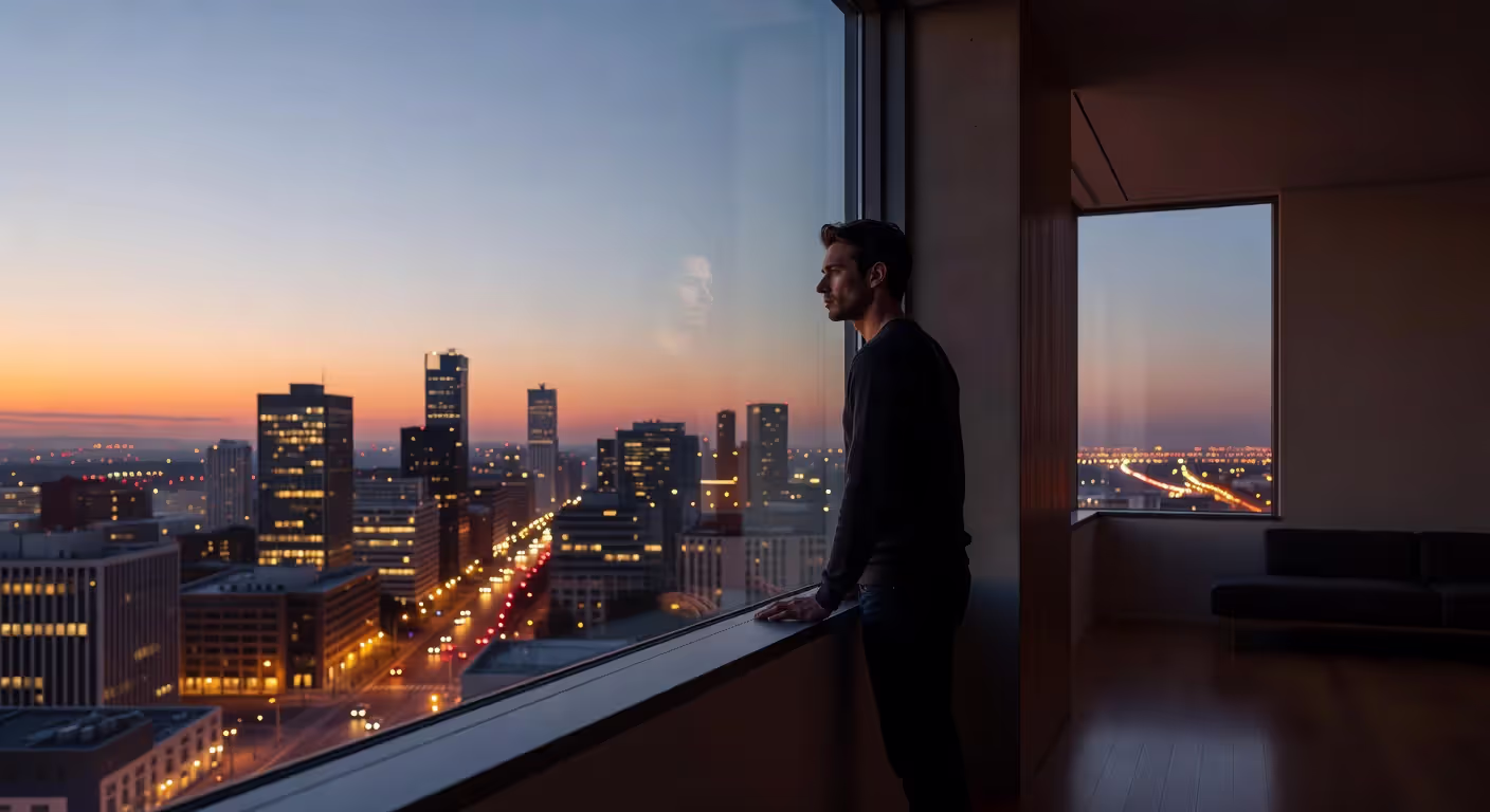Person in thoughtful moment of self-reflection