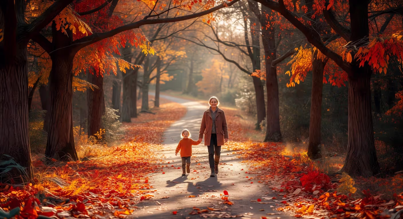 Parent and child walking together representing co-parenting after divorce