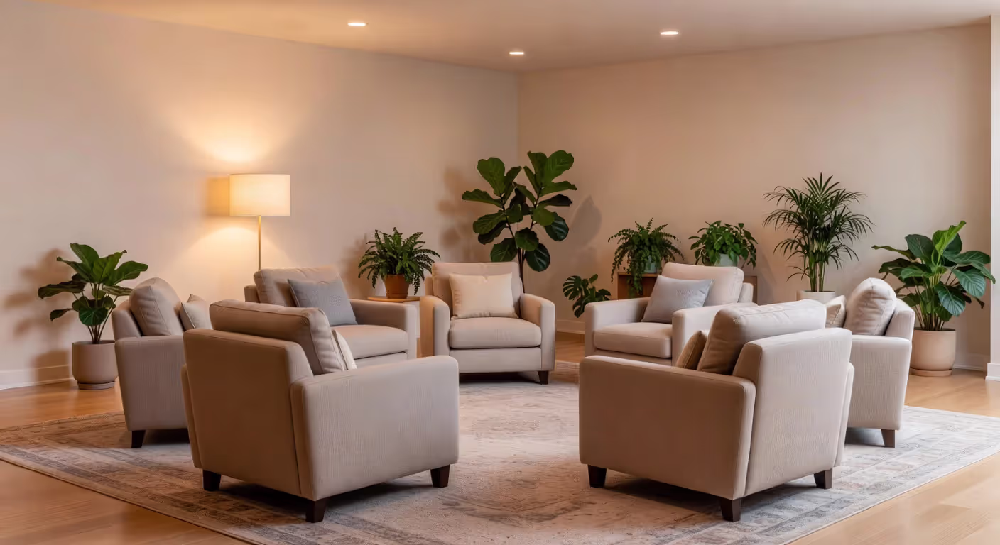 Comfortable therapy office setting