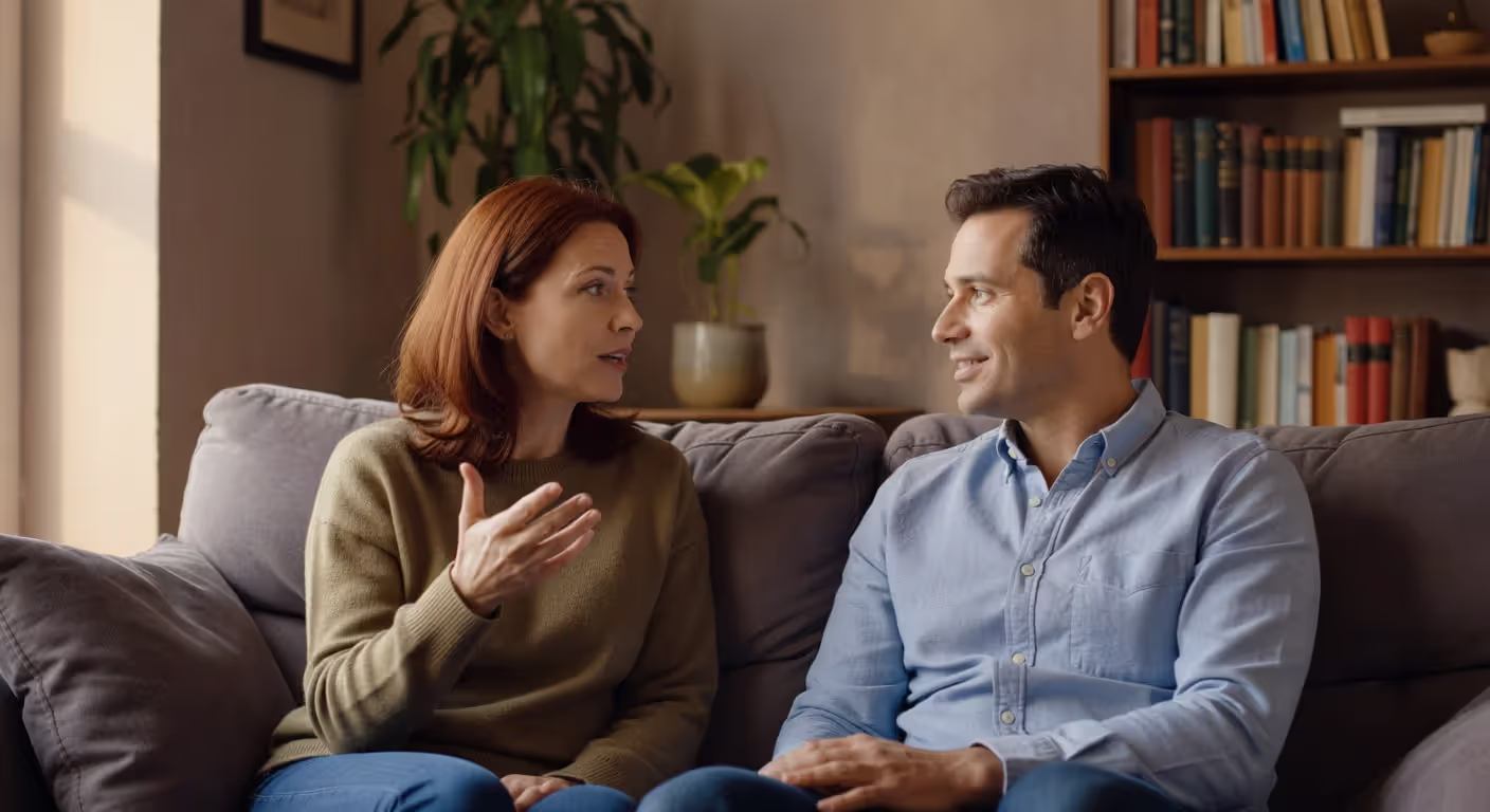 Partners having an open conversation about relationship goals and future plans