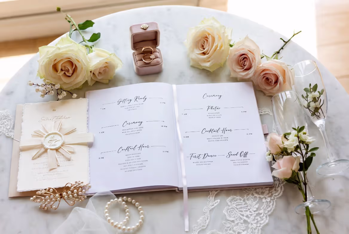 Detailed wedding day timeline and planning checklist